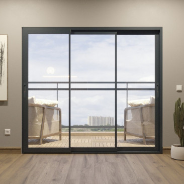 Porte-Fenêtre Coulissante PVC STARTER 3 Vantaux Sur Mesure
