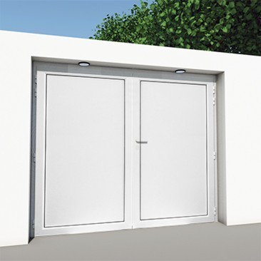 Porte de Garage Aluminium à Battant 2 Vantaux sur Mesure