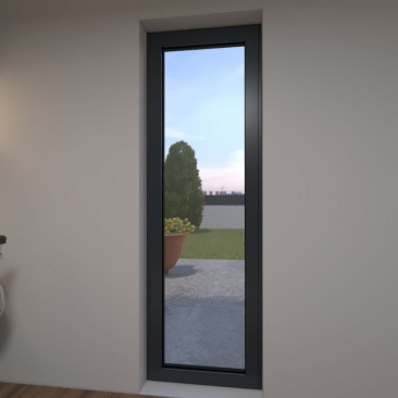 Porte-Fenêtre Aluminium 1 Vantail à Rupture de Pont Thermique Sur Mesure