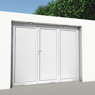 Porte de Garage Aluminium à Battant 3 Vantaux Standard 2400 x 2000 mm