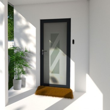 Porte d'Entrée Vitrée ZANTE INVERSÉ Sur Mesure