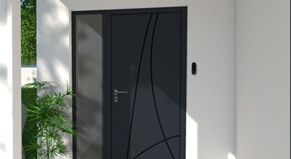 Porte d'Entrée Tierce Vitrée