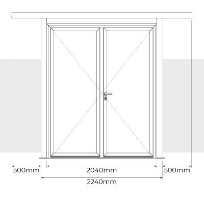 Largeur 2 Portes Abri de Rangement Rose 2x2